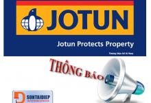 Thông báo điều chỉnh giá sơn Jotun năm 2018