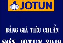 BẢNG BÁO GIÁ MỚI NHẤT SƠN JOTUN NĂM 2019