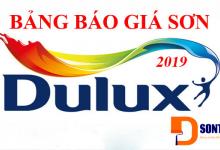 Báo giá Sơn Dulux 2019 - Bảng giá niêm yết của tập đoàn AkzoNobel sơn Dulux năm 2019