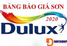 Báo giá Sơn Dulux 2020- Bảng giá niêm yết của tập đoàn AkzoNobel sơn Dulux năm 2020