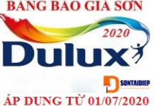 Báo giá Sơn Dulux 2020- Bảng giá niêm yết của tập đoàn AkzoNobel sơn Dulux áp dụng từ 01/07/2020